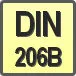 Piktogram - Typ DIN: DIN 206B